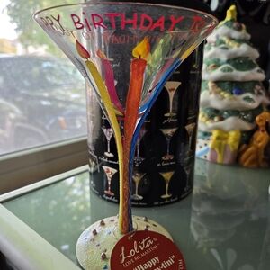 Lolita Happy Birthday-tini Martini Glass